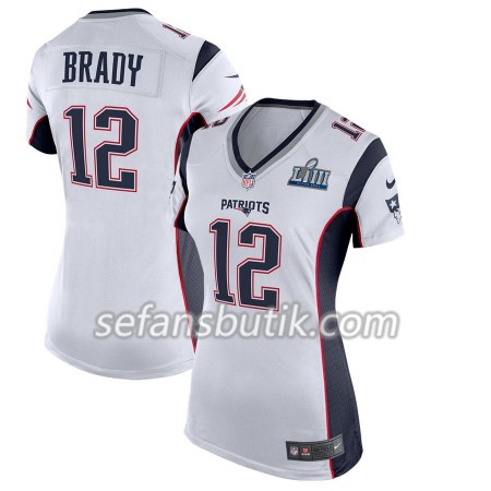 Los Angeles Rams Tröjor Brandin Cooks 12 Nike Vit 2019 Super Bowl LIII - Dame Los Angeles Rams Tröjor Brandin Cooks 12 Nike Vit 2019 Super Bowl LIII - Dame